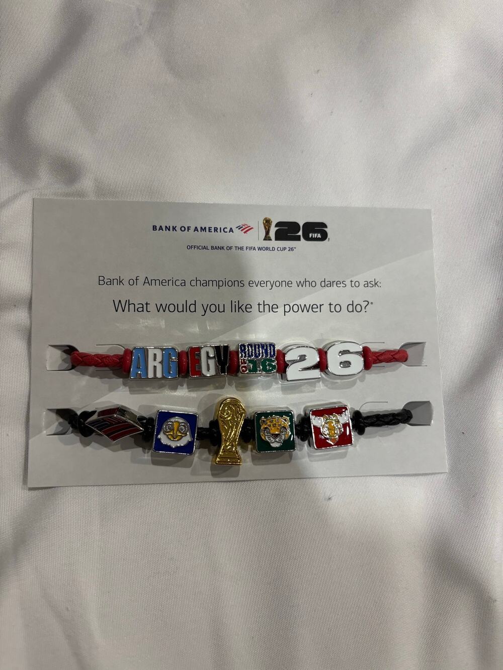 FIFA 2026 Argentina vs Egypt Match Custom Bracelet Set Large